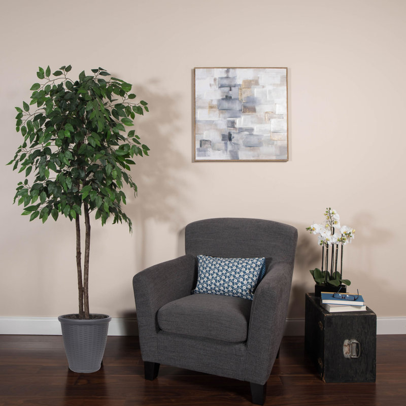 72'' Faux Tree in Pot, Gray