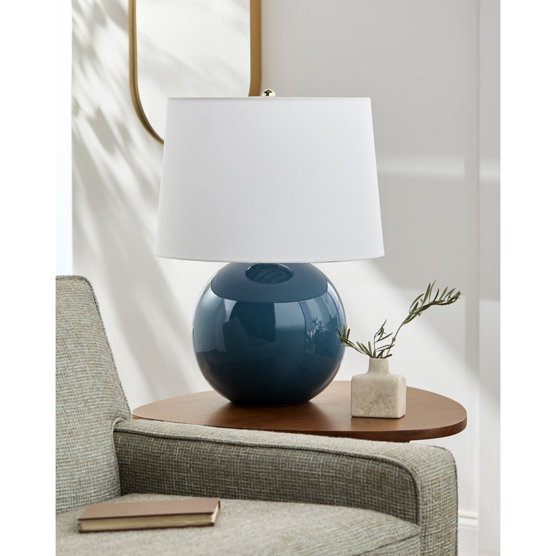 Lampe de table sphérique Havrilka, Bleu