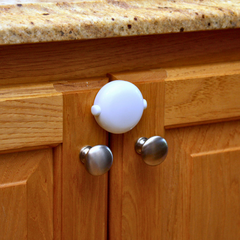 Qdos Adhesive Double Door Lock White - 3 Pack