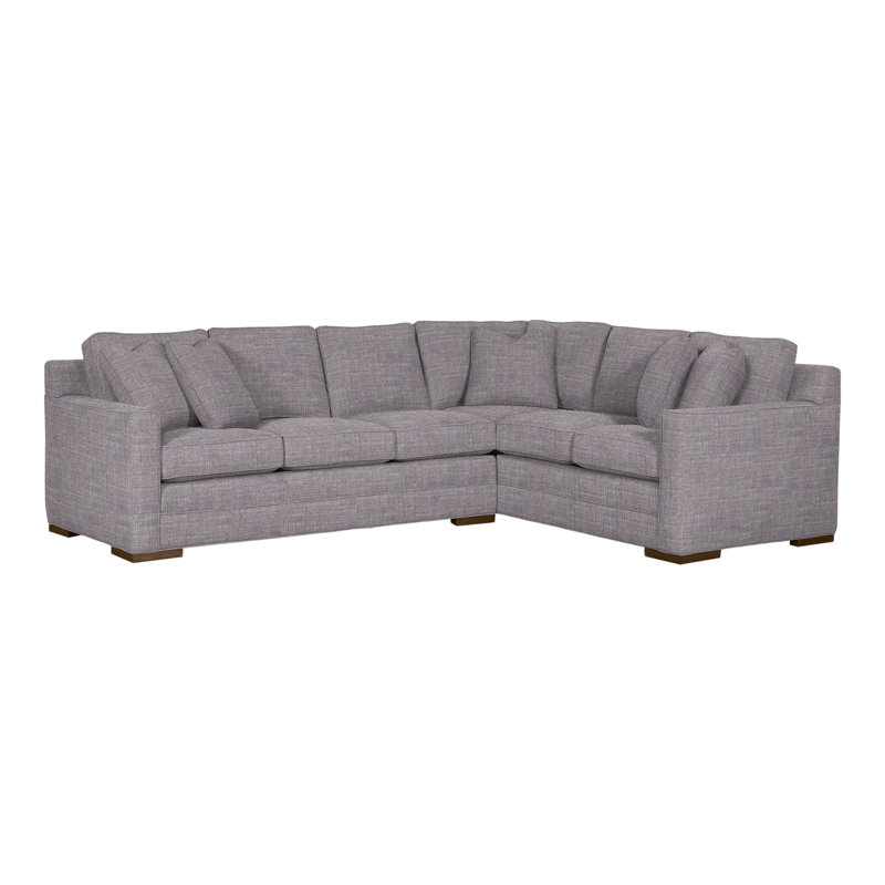 Summerton Upholstered L-Shaped Sectional Right Hand Facing, Nomad Slate Crypton® Chenille, Havana