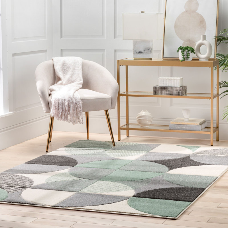 Astrid Geometric Synthetic Area Rug, Rectangle 120 x 160 cm