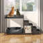 Lit superposé pour animaux de compagnie avec escalier et rangement, perchoir de fenêtre pour chien / chat, lit surélevé pour lit de chien avec plateforme à plusieurs niveaux et revêtement en mousse-858057615