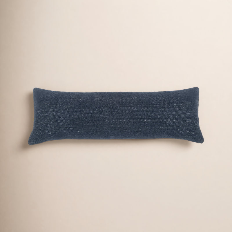 Hendrick Lumbar Pillow Cover & Insert, Navy