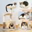 Petit arbre à chat pour chat d'intérieur, tour de chat moyenne avec jouet pour chat interactif, condo pour chat 32,7 po avec brosse auto-toilettée, griffoir naturel pour chat, boules pendantes pour petits et moyens chats-1401824468