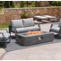 Gray Rectangular Slate Fireplace
