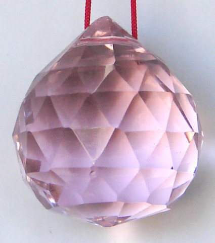 Décoration murale boule pâle, H 2 po x l 1,96 po x P 1 po, Rose