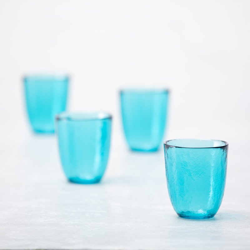 Los Cabos Glass Dinnerware 10oz Tumbler, Lagoon