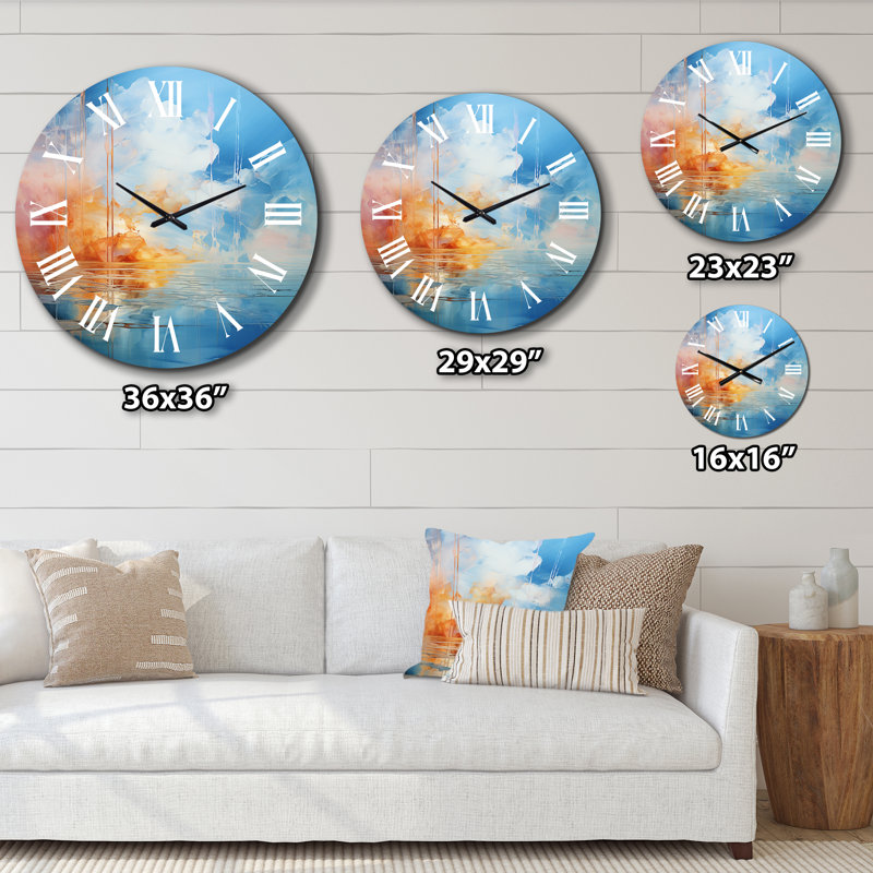 Horloge murale Clouds Skys Canvas I - Paysages, Très grand