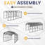 14' W x 30' D x 12.8' H Galvanized Steel RV Carport, Outdoor Heavy-Duty Car Canopy with Roof for RV, Cars, Trucks and Garden Storage