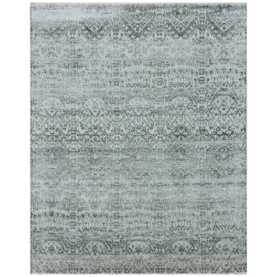 IKVLDC126SIBK Abstract Area Rug in Silver