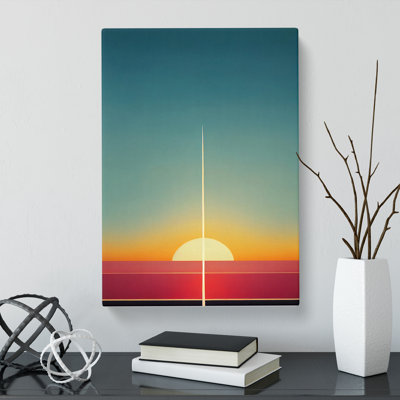 Fansler Japanese Sunset Minimalism - Wrapped Canvas