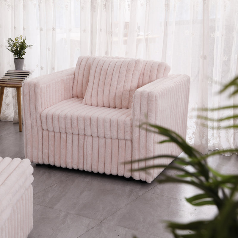 Pink Bedroom - Modular & Chic. Soft , Detachable Cushions. Space Saving Design 44.9" Construction, Comfortable Fabric. Add Style To Your