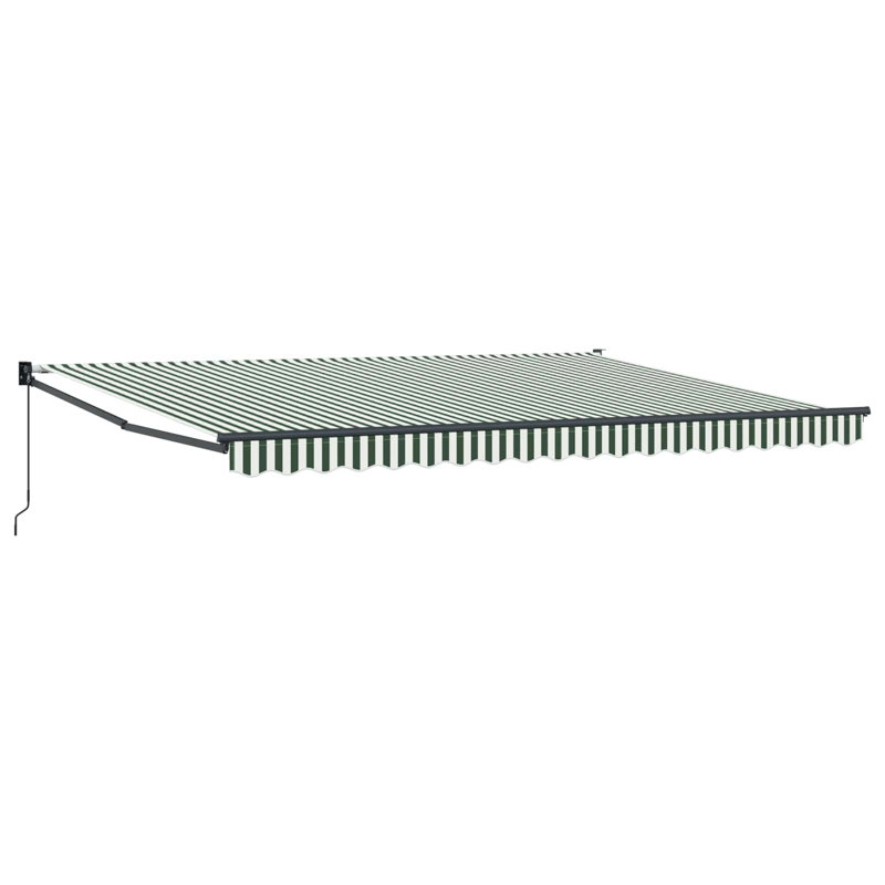 VidaXL 200 D Retractable, White/Black, 250cm W x 200cm D, Solid Color