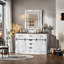 Buffet Farmhouse avec 6 tiroirs, coiffeuse et buffet