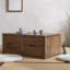 Table basse ancienne avec tiroirs en noyer-701770776