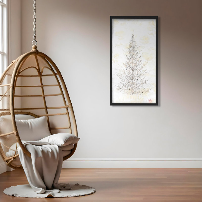 «Monoscape IX» par Karen Biery - reproduction d'art, H 24 po x l 12 po, Cadre flottant noir