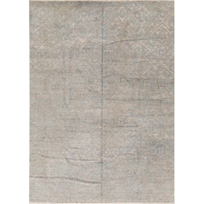Tapis bleu de haute qualité noué à la main