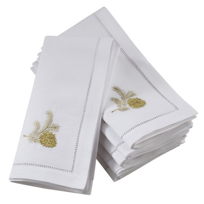 Saleh Cotton Embroidered Square Napkin