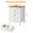 3 Drawer Nightstand With Solid Wood Knobs-1346276160