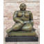 Voluptueuse sculpture nue assise en bronze - art de style Botero