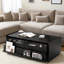 Table basse moderne moderne avec 4 tiroirs et 2 tablettes-732759544