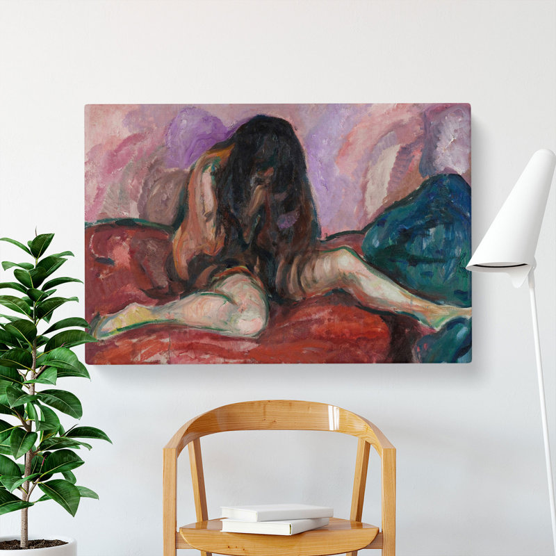Weeping Nude by Edvard Munch - Wrapped Canvas, 40cm H x 60cm W x 3cm D