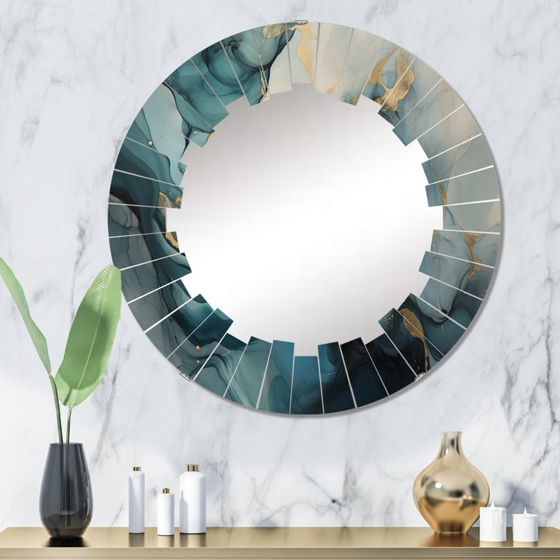 Ogorman - Miroir mural moderne rond, 32 po x 32 po