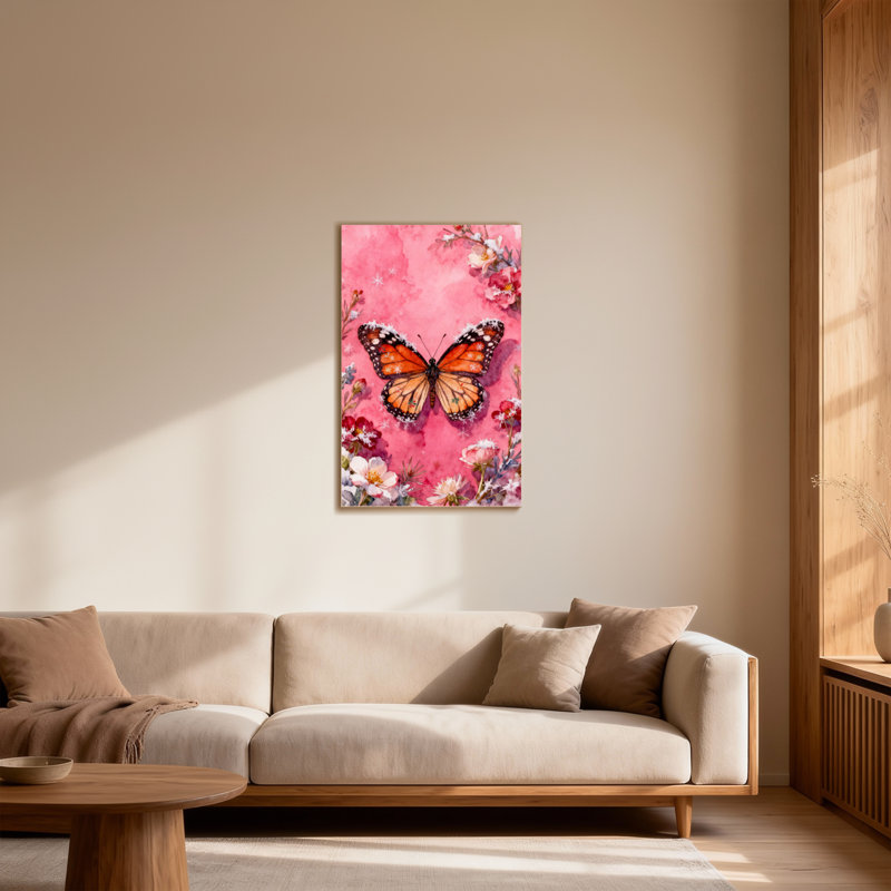 Reproduction d'art sur toile, "Christmas Butterfly", H 48 po x l 32 po