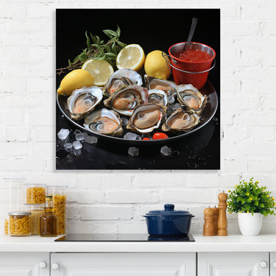 Oyster dozen seafood delicacies - Seafood Framed Wall Art
