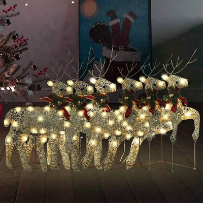 Décoration de Noël renne de Noël avec lumières DEL