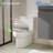 Sarlai 1.6 Gallons GPF Elongated Chair Height Floor Mounted One-Piece Toilet (Seat Included)