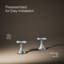 Occasion Cross Bathroom Sink Faucet Handles, 3.12" H x 3" W-993357829