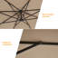 Parasol carré en porte-à-faux 98,4 po Donterious-139135823