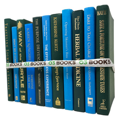 Livres décoratifs Timeless Charm - vert et bleu