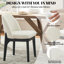 Chaise rembourrée en polyester 19,5 po avec pieds en bois massif noir Bason-1649317326