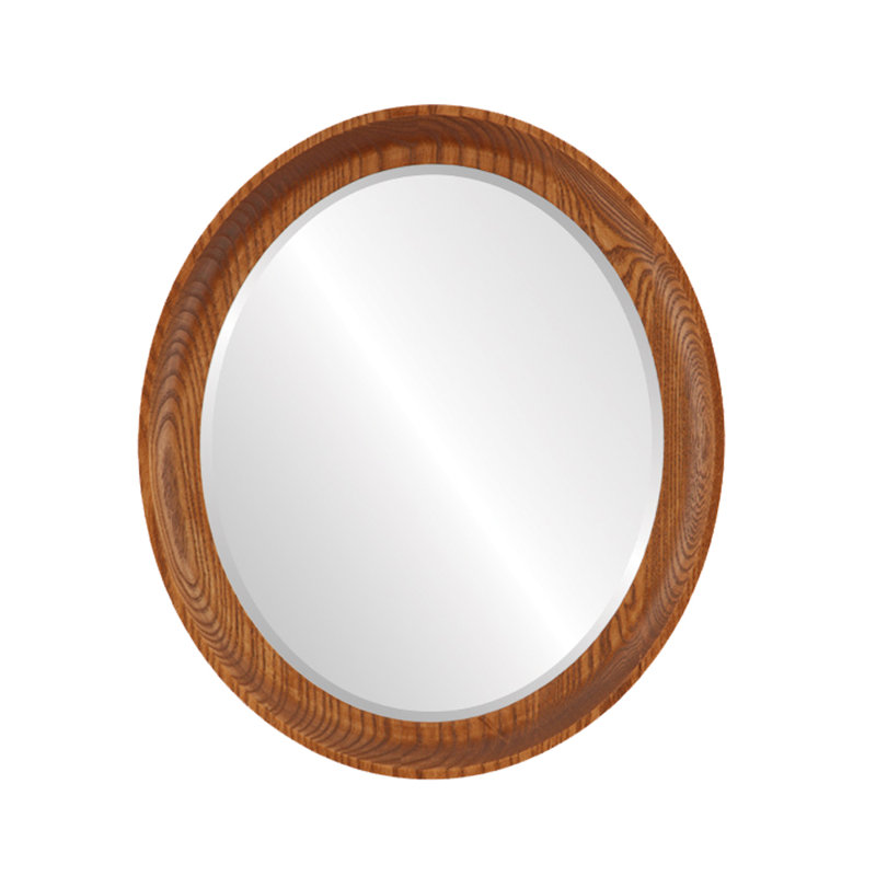 Wimborne Solid Wood Mirror, 19" x 19", Dark Carmel