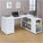 Tona White Driftwood 3-Drawer L-Shape Computer Desk-2118553301