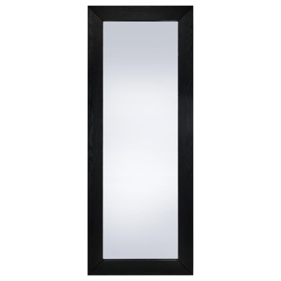 Miroir sur pied en chêne noir