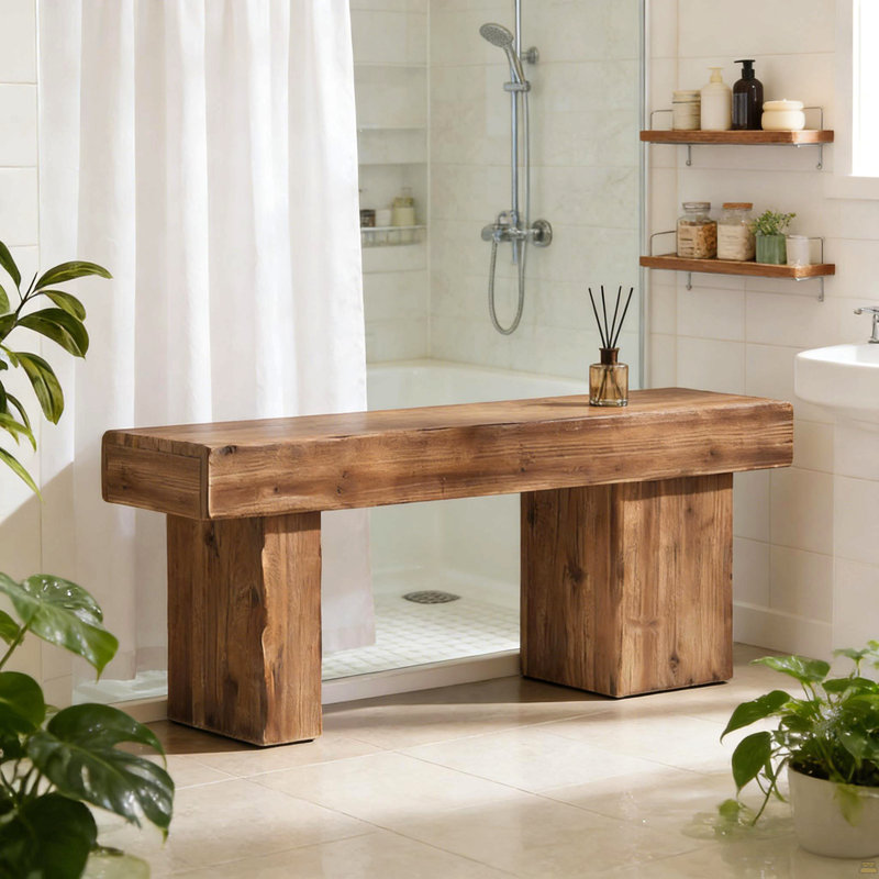 Hall Bench,Entryway Bench,Bedside Bench,Kitchen Bench, Rustic Brown