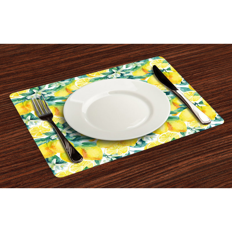 Isham Garden Lemon Citrus Branches Placemat