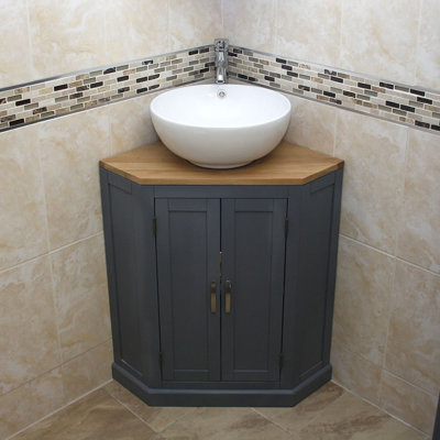 Amiel 550 mm Freestanding Single Vanity with Vessel Ceramic Basin