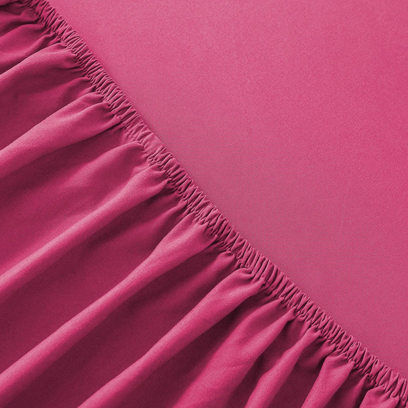 Sulltane Ultrasoft Cotton Blend Jersey Knit Fitted Sheet, Double (4'6), Pink
