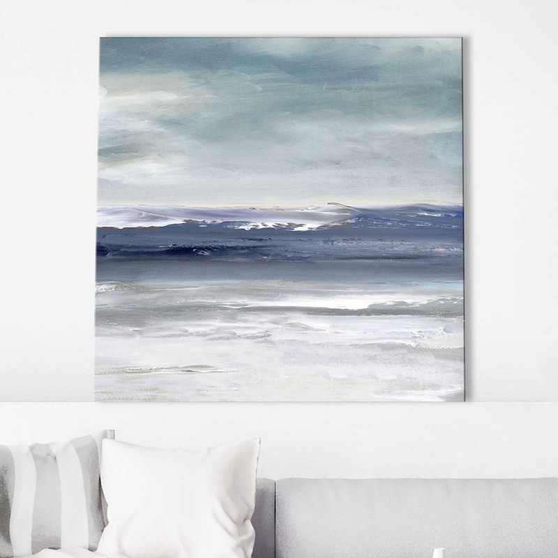 Sandpiper Bay par Sally Swatland - Peinture, L 18 po x H 18 po, Toile tendue