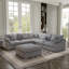 Canapé modulaire avec repose-pieds 6 pièces Elowen-321688283