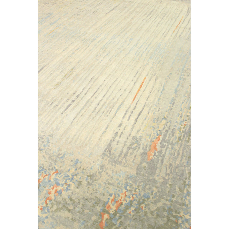 Wool And Silk Nepal One-of-a-Kind Rectangle 9' X 12' Area Rug