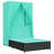 Turquoise Cushion/Black Frame