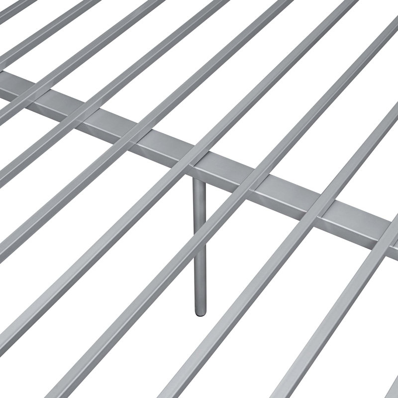 Full XL Over Queen Metal Bunk Bed, Argent argent