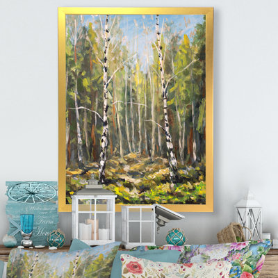 Paysage de forêt verte - Peinture