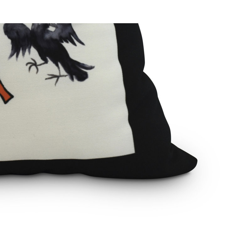 Housse et insert de coussin carré Witches Brew, Blanc, 16 po x 16 po
