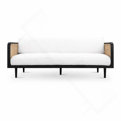 Rattan Sofa Black Stain